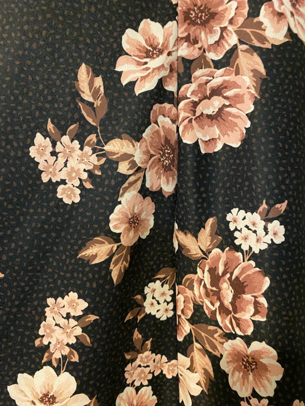 Altar’d State A-Line Midi Skirt in Black with Blush Floral Print - Picture 2 of 4